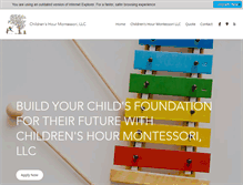 Tablet Screenshot of childrenshourmontessori.com